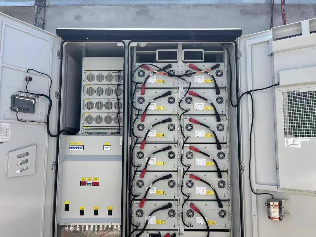 BESS cabinet interior — O&M reporting and battery analytics